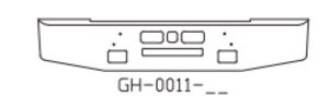 150-GH-0011-02 Aftermarket,  Fits Mack RD688,  RD690 and Western Contractor Bumper 16" Tall Tapered Ends