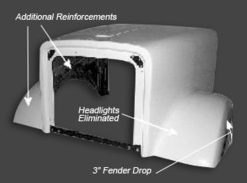 Alternative view of **Discontinuing Soon** JP-FL18K-Discontinued Aftermarket,  Fits Freightliner Classic XL 132" BBC Truck-Rodz Hood 2004 and Newer