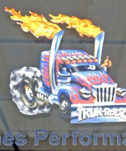 Alternative view of JP-LOGOTR - Truk-Rodz Logo Window Decal Sticker