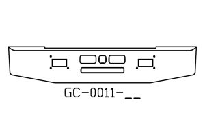 150-GC-0011-02 Aftermarket, Fits Mack R600, R700 bumper 16” Tall with tapered ends