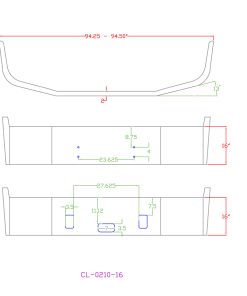 Alternative view of 120-CL-0210-16 Aftermarket,  Fits Freightliner Century Bumper 16" Tall 1996 to 2004