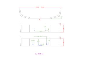 Alternative view of 120-CL-0210-16 Aftermarket,  Fits Freightliner Century Bumper 16" Tall 1996 to 2004
