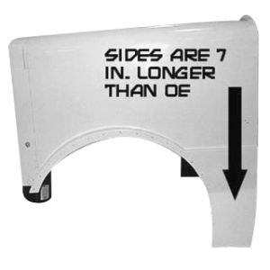 Alternative view of JP-P91 Aftermarket,  Fits Peterbilt 379 EXT 127" BBC Hood Center Section Only Drop Sides Truck-Rodz Hood