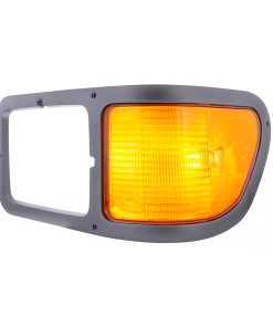 310-FD-31982 HEADLIGHT BEZEL WITH PARK LIGHT FOR 2000-2015 FORD F-650/F-750 - GRAY PLASTIC - DRIVER SIDE
