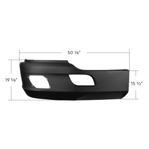 141-BKW-41813 BUMPER COVER WITH FOG LIGHT OPENING FOR 2013-2021 KENWORTH T680 - PASSENGER SIDE