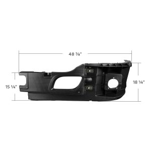 141-BKW-41816 BUMPER REINFORCEMENT WITH FOG LIGHT HOLES FOR 3-2021 KENWORTH T680-DRIVER SIDE