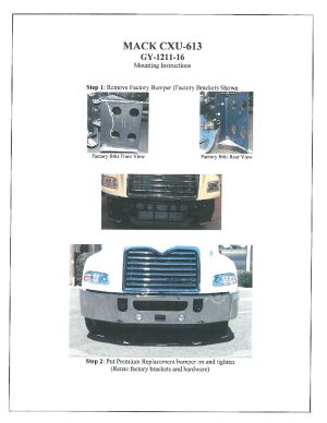 Alternative view of 150-GY-0210-16 MACK CXU 613 BUMPER 2008 AND NEWER 16IN STEP AND TOE HOLES